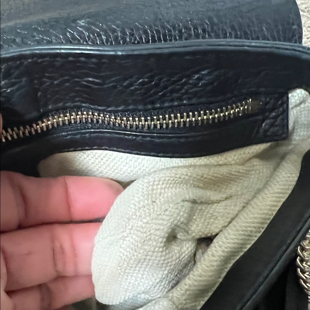 3447 Black Leather Crossbody Bag - Picture 9 of 11